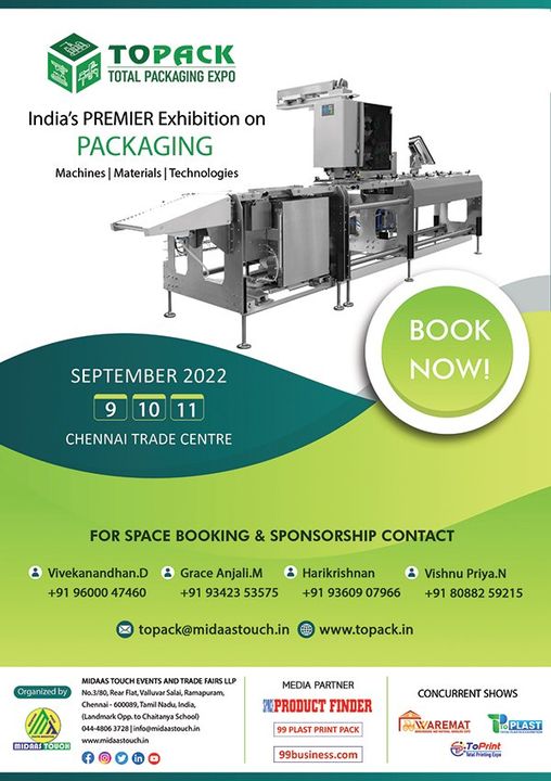 “TOPACK – TOTAL PACKAGING EXPO" - MIDAAS TOUCH EVENTS AND TRADE FAIRS LLP